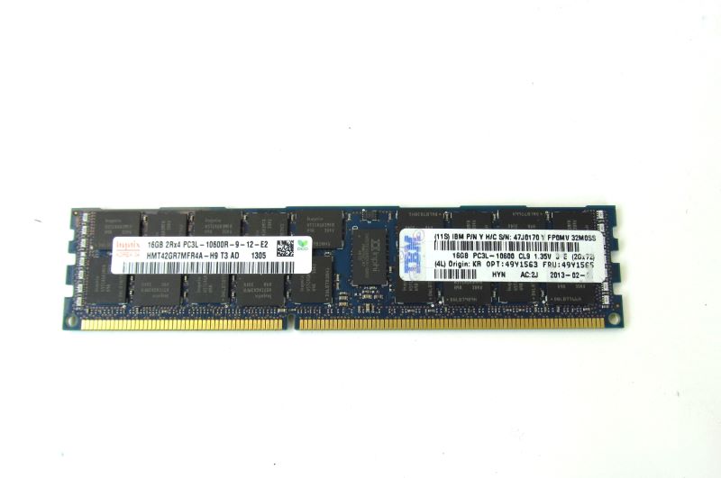 49Y1565 IBM 16gb(1x16gb) 1333mhz Pc3-10600 LP 2RX4 Server RAM